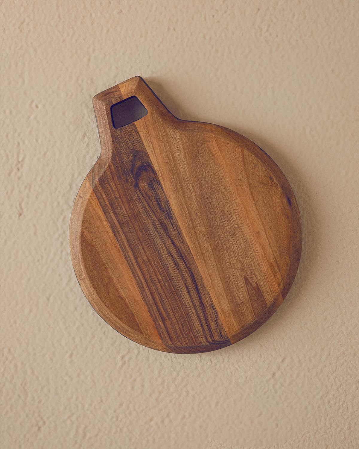Platou servire, Modern Wood, lemn de nuc, 30x21,5 cm, maro