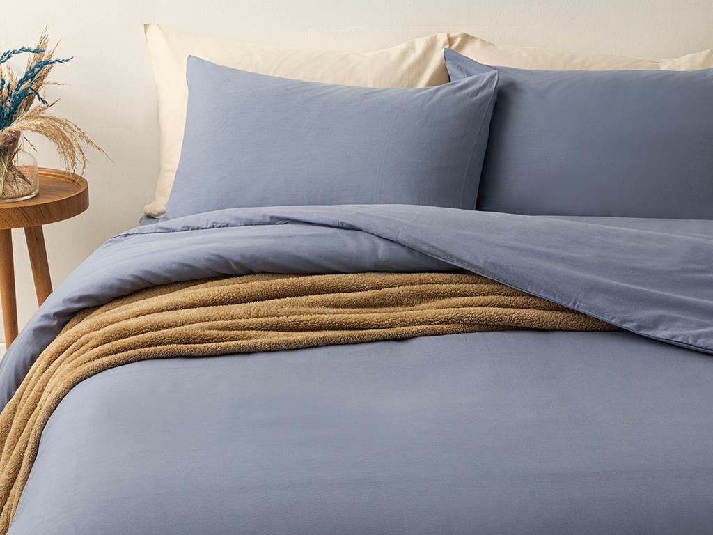 Pure Cotton For One Person Duvet Cover Set 160x220 cm Blue
