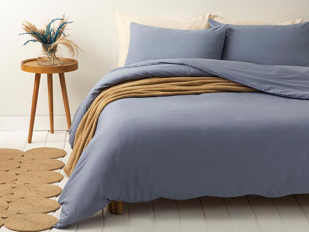 Pure Cotton For One Person Duvet Cover Set 160x220 cm Blue