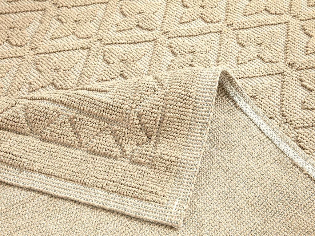 Covor buclat, Ronita, 80x150 cm, bumbac, crem
