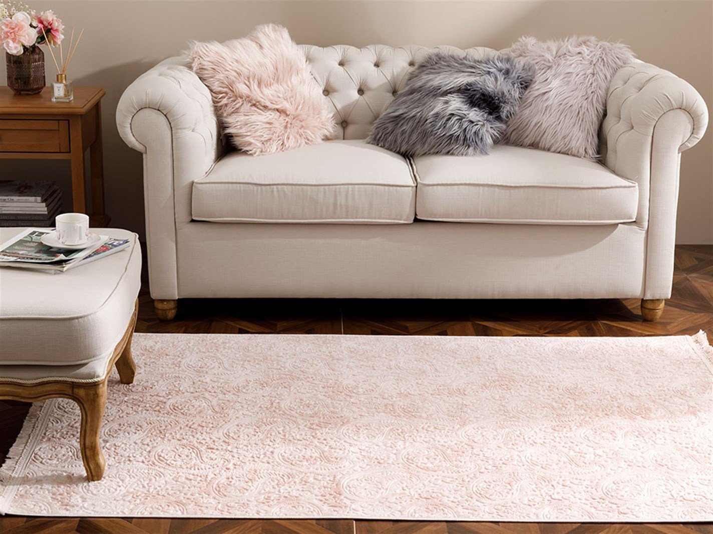 Şal Desen Poliester  COVOR 80x150 cm Salmon