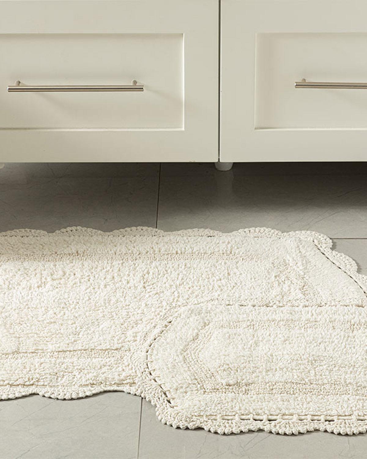 Mia Cotton Bath Mat Set 60x90 + 40x60 cm Cream
