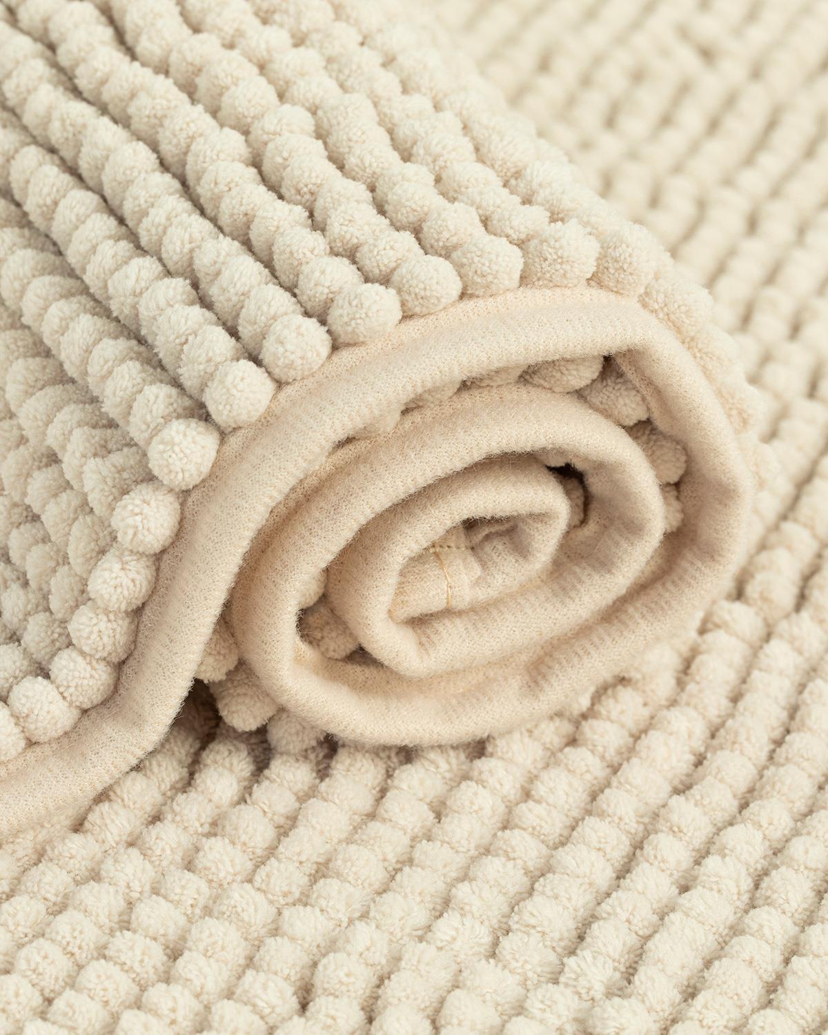 Paige Polyestere Shaggy Bath Mat Set 60x90 + 40x60 cm Beige