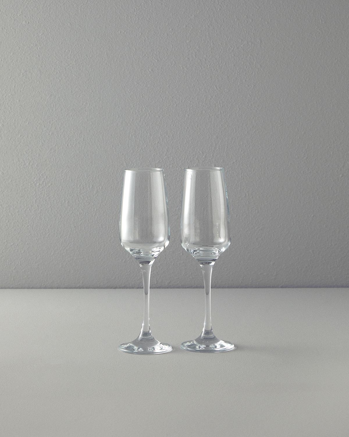 Set 2 Pahare șampanie, Passion, sticlă, 385 ml, transparent