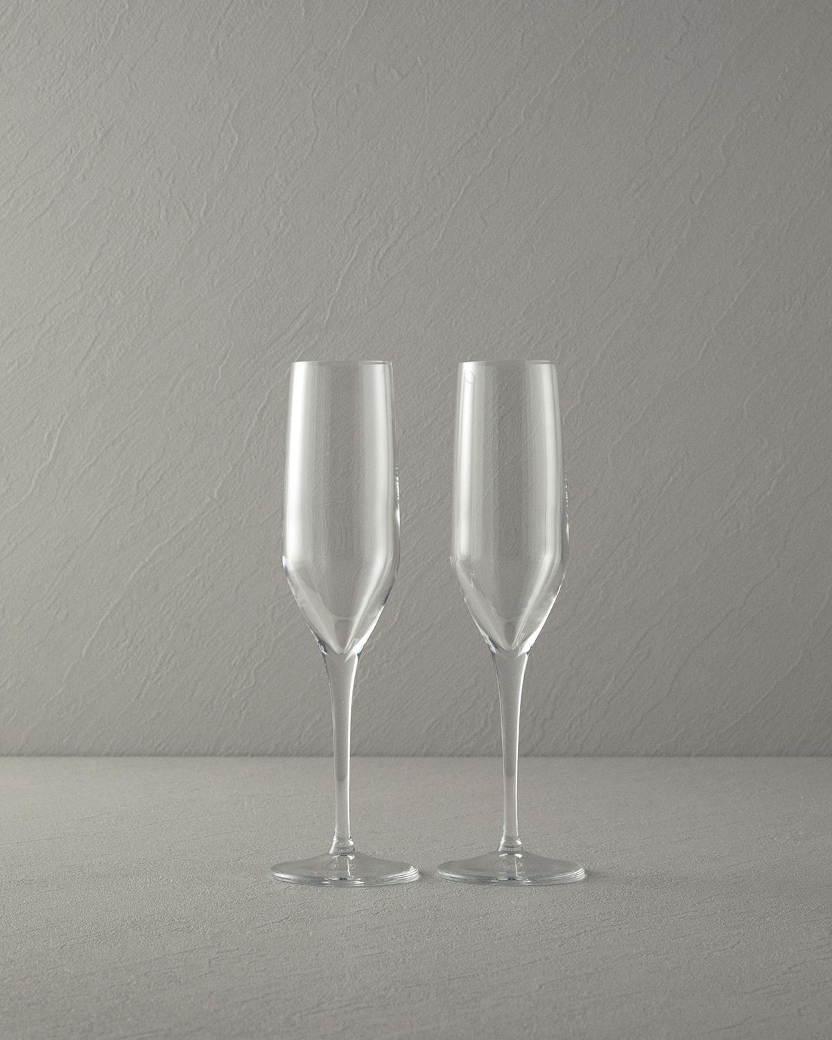Set 2 Pahare șampanie, Syrah, sticlă, 200 ml, transparent