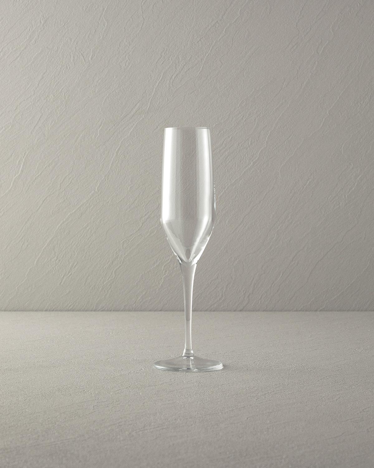 Set 2 Pahare șampanie, Syrah, sticlă, 200 ml, transparent