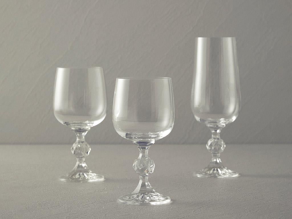 Set 3 Pahare pentru vin spumant, Glossy, cristalit, 280 ml, transparent