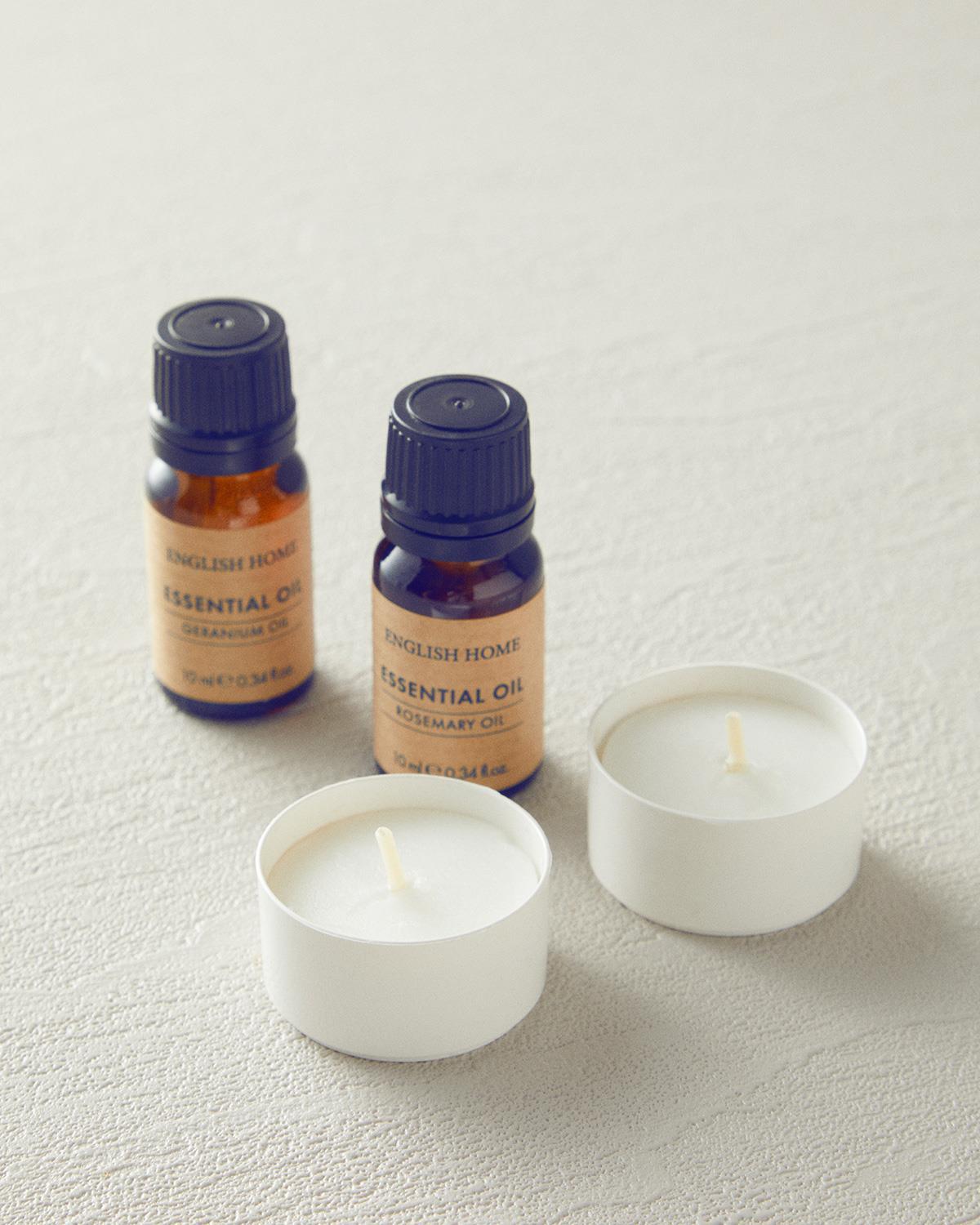 Set 5 aromaterapie, Rosemary – Geranium, 11x11x14 – 10 ml – 1, alb