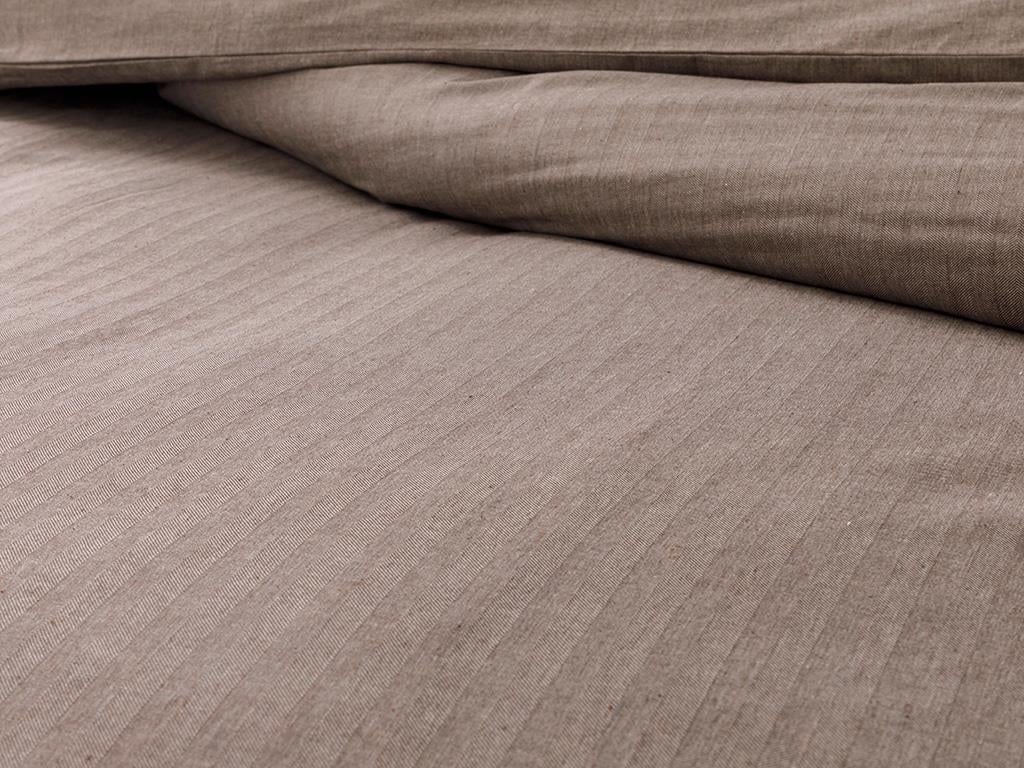  Lenjerie de pat completă pentru o persoană, Sharp, bumbac-viscoză, 160x220 cm/ 100X200 cm/ 50x70 cm, maro