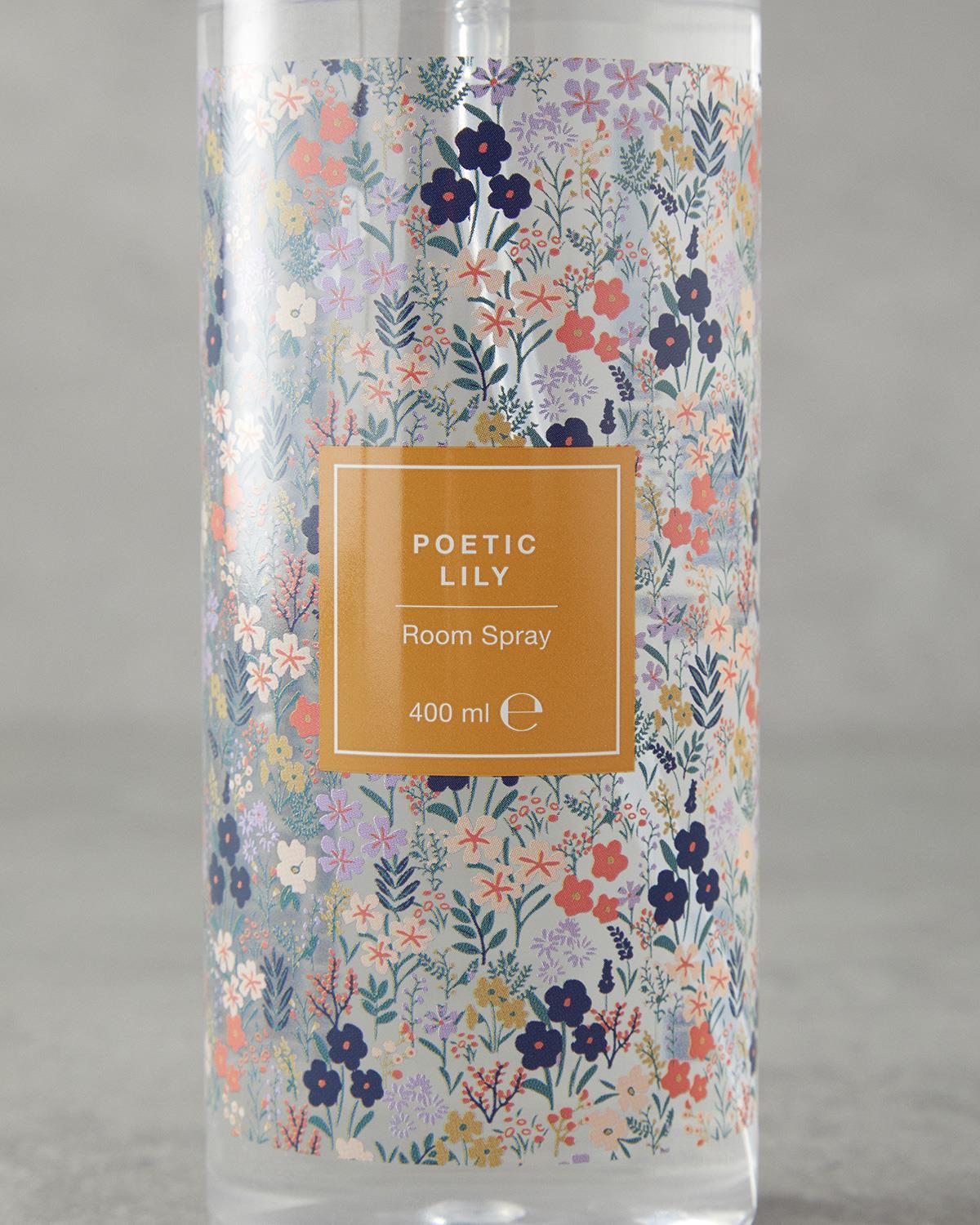 Spray de camera, Poetic Lily, 400 ml, transparent
