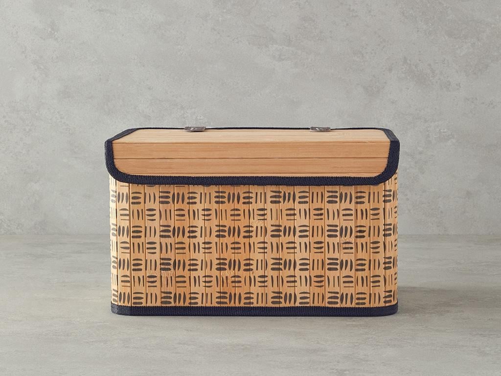 Cutie de depozitare, Stripy, bambus, 33x2x20 cm, natural