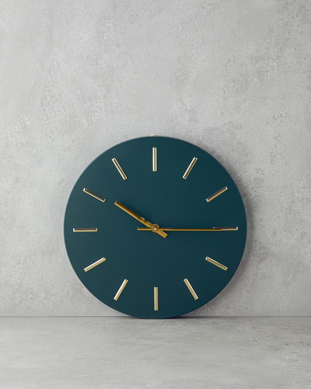 Sylvia Metal Decorativ Ceas De Perete 30x30 cm Verde