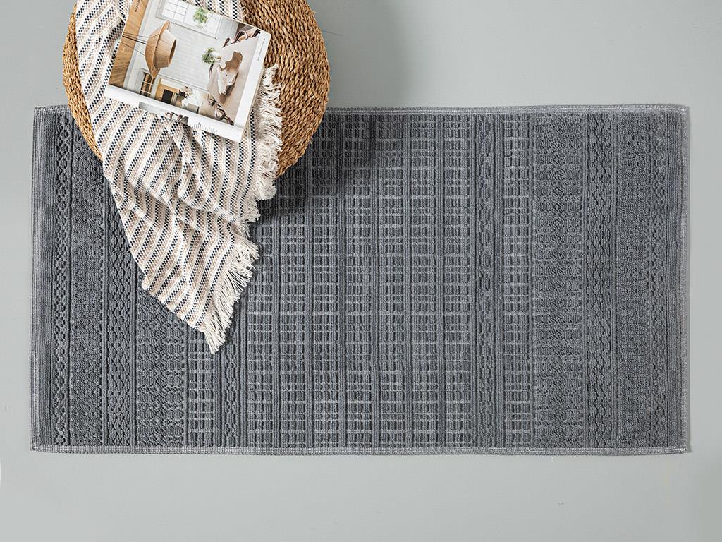 Thore Covor, Bumbac, 80*150 Cm, Albastru İnchis