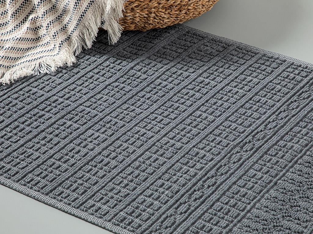 Thore Covor, Bumbac, 80*150 Cm, Albastru İnchis