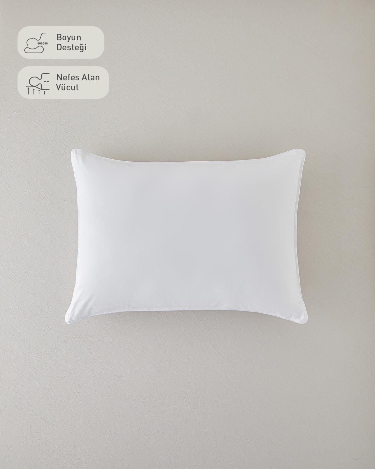 Winter Goose Feather Pillow 50x70 cm White