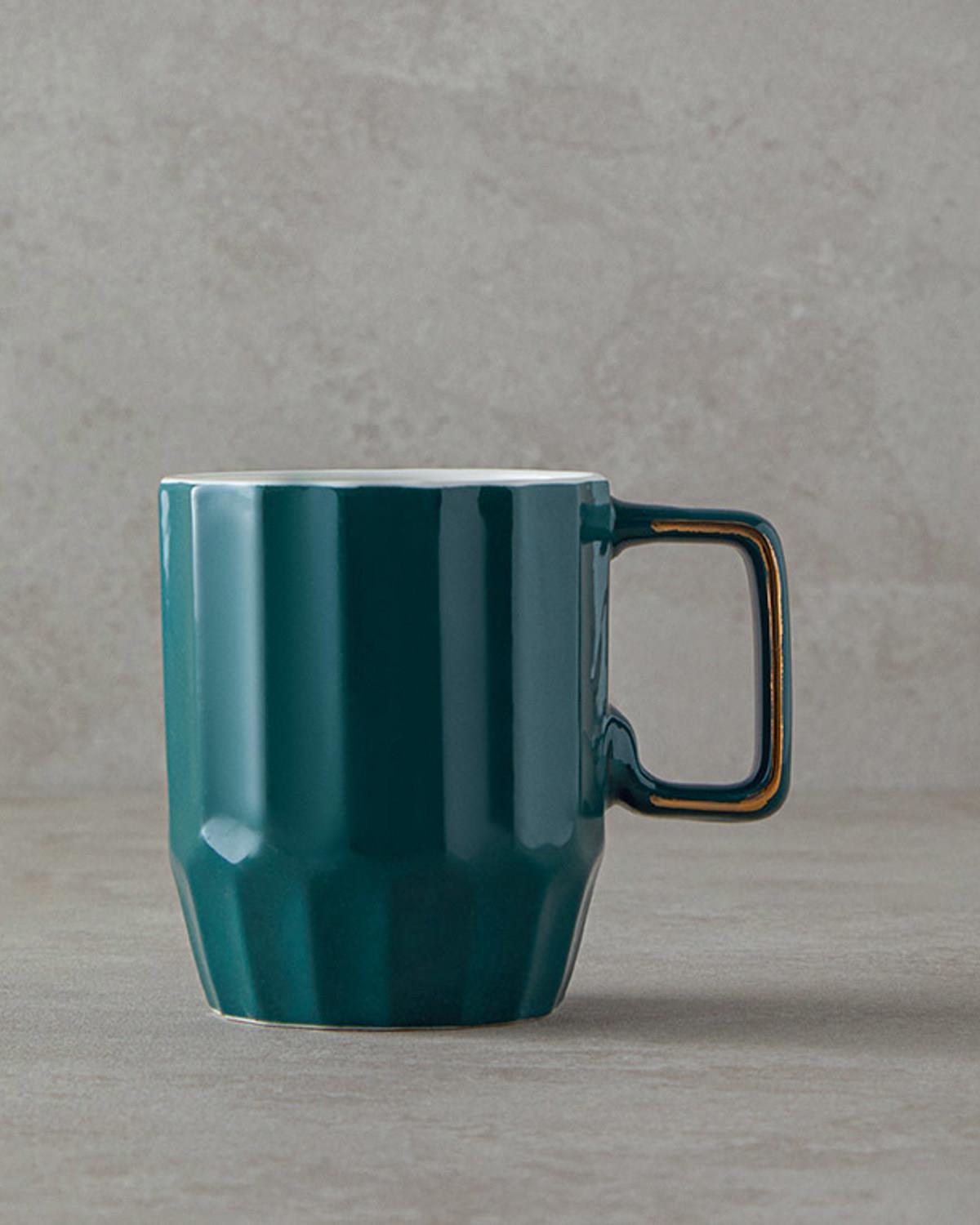 New Bone China Cup 270 ml Koyu Yeşil