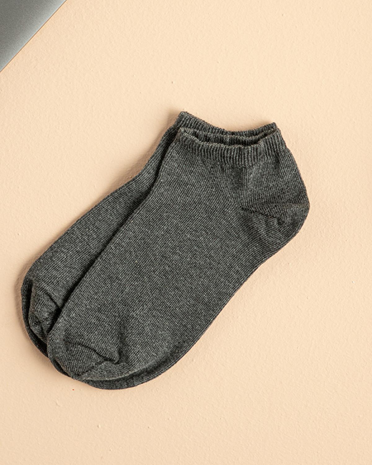Basic Comfort Чорапи До Глезена Мъжки, Памучен, Сиво, 40-44