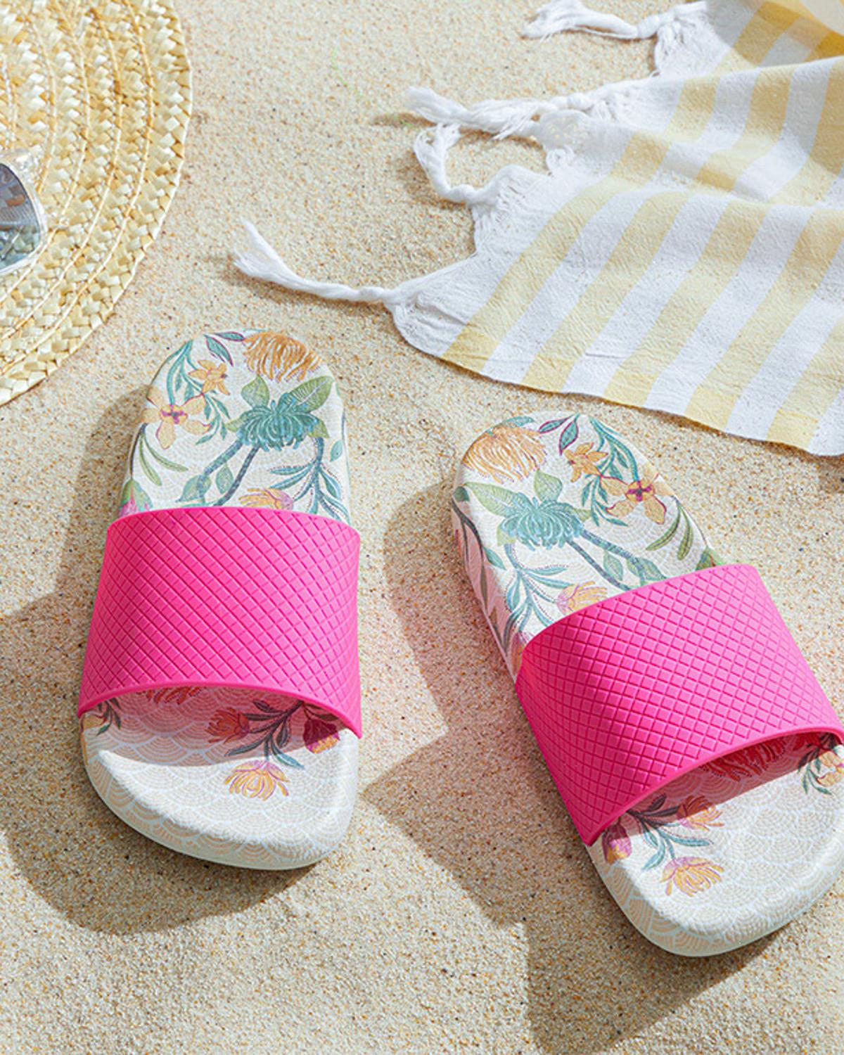Belinda Pvc Women Beach Slipper 39 Fuchsia
