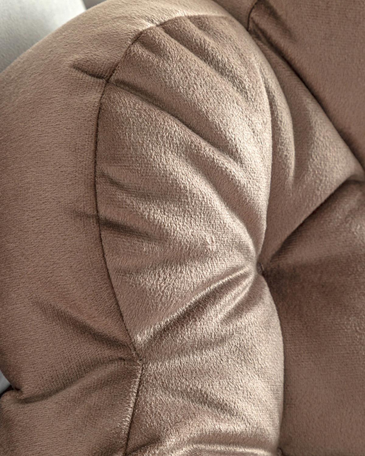 Blossom Velvet Decorative Cushion 40 cm Mink