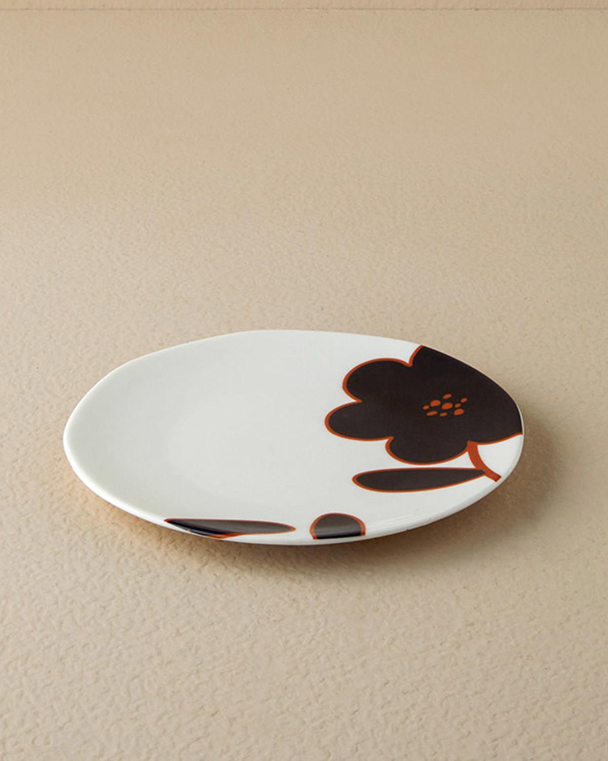 Porcelain Cake Plate 21 cm White