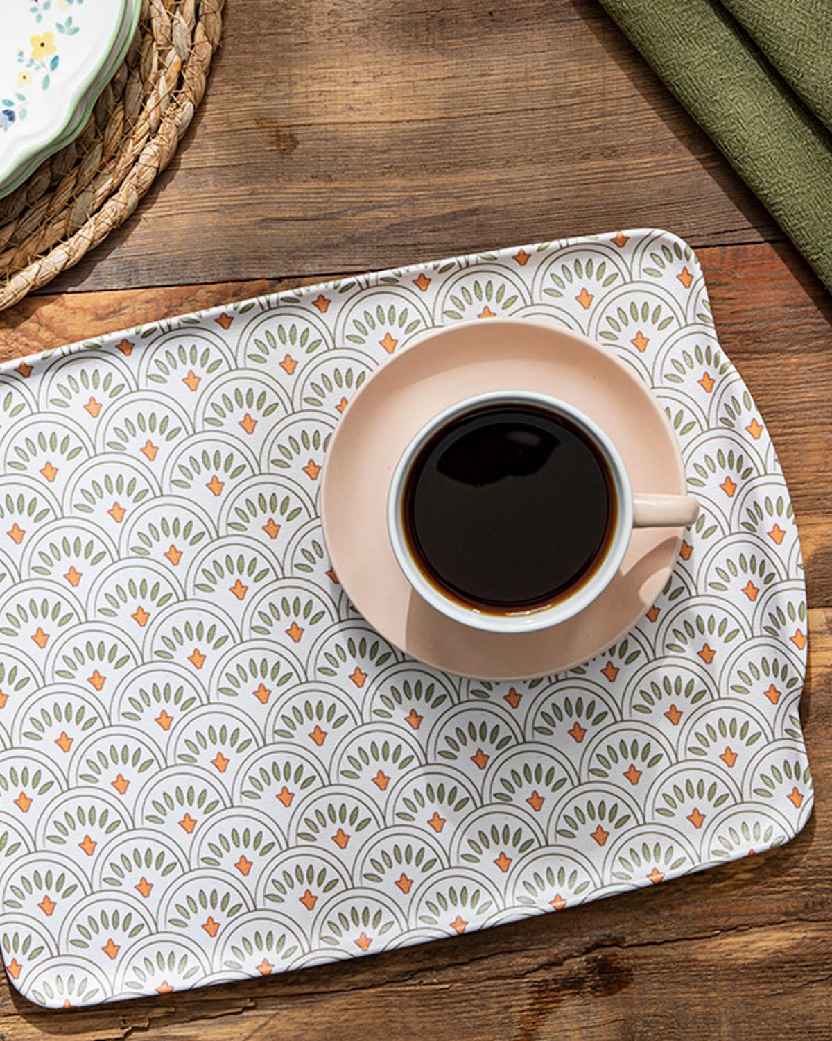 Breeze Melamine Nonslip Tray 37x27 cm Green