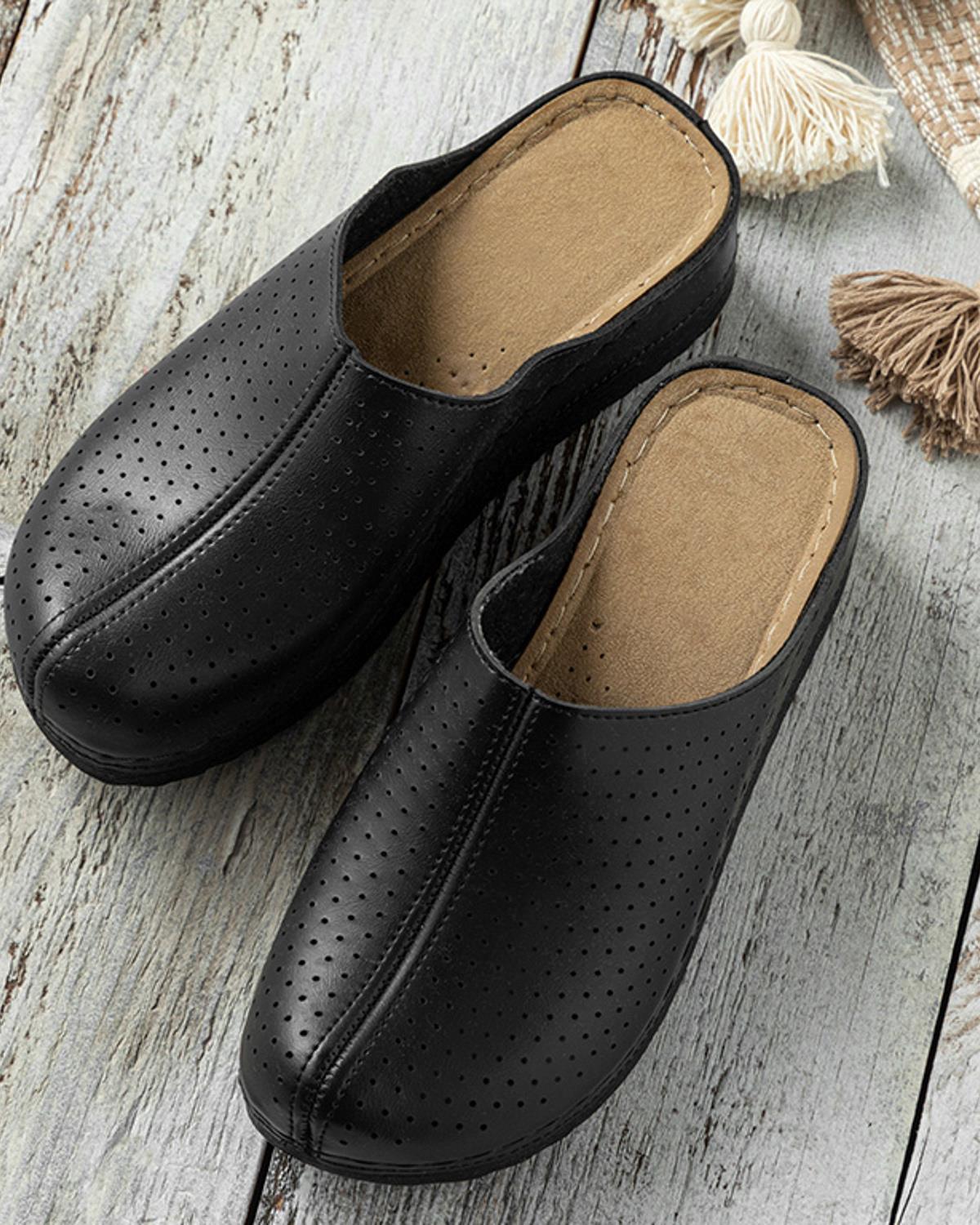 Carmen Artificial Leather Women Sandals 37 Black