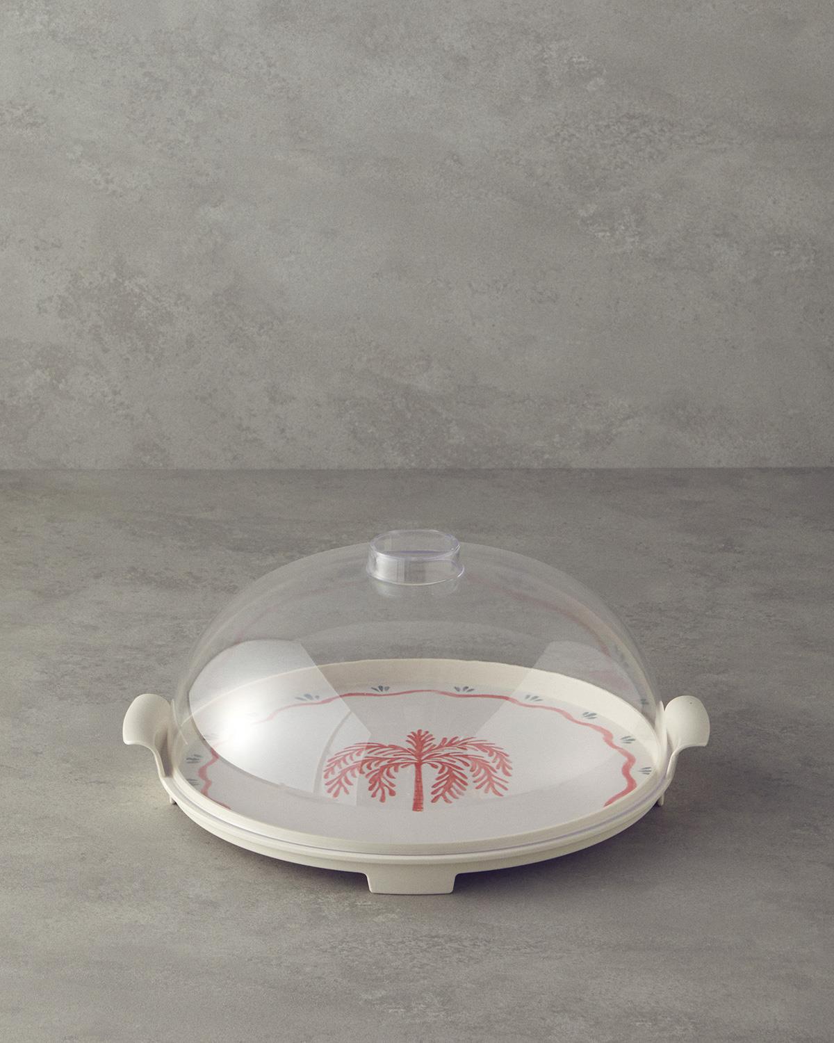 Melamine Cake Stand 30 cm Pınk