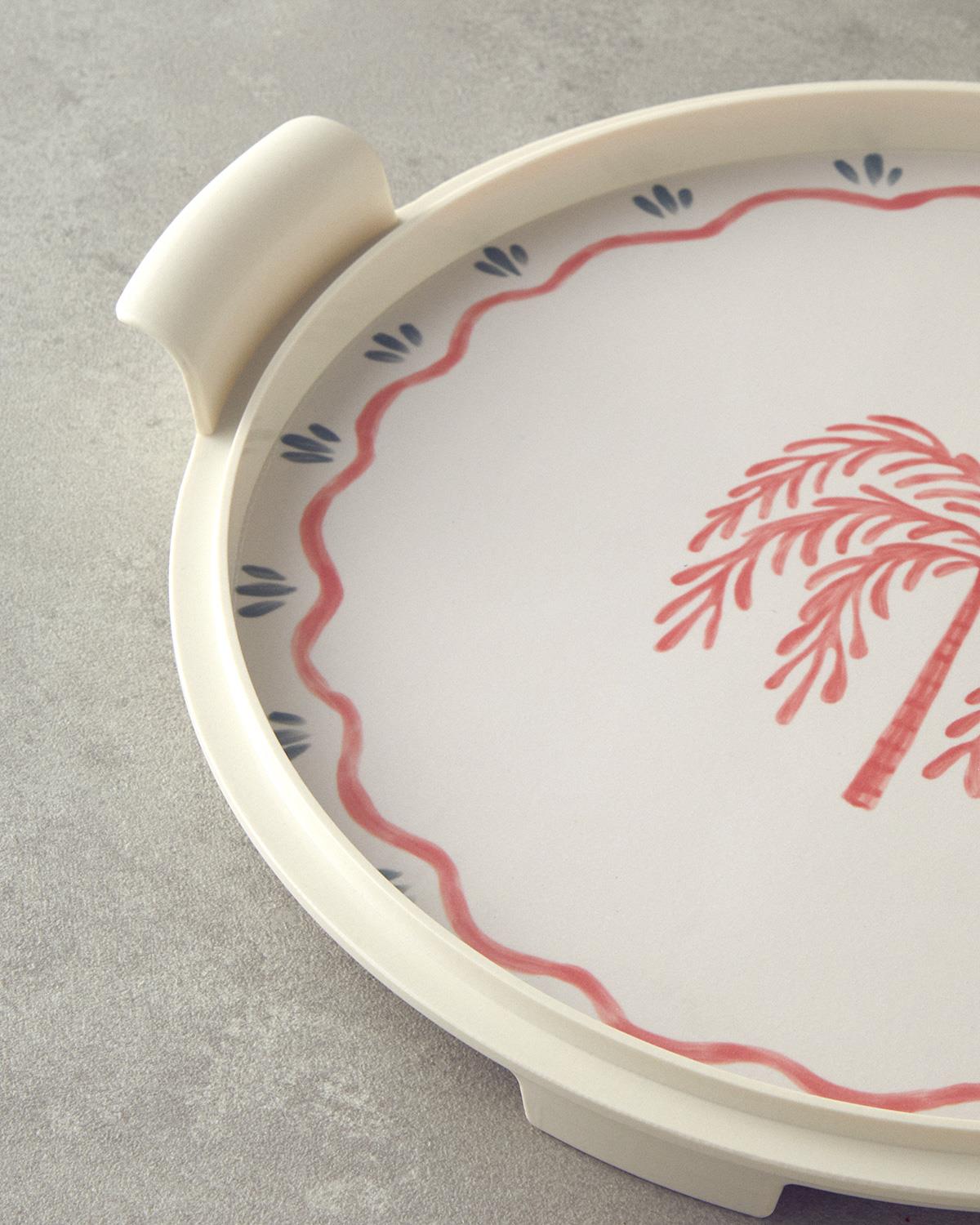 Melamine Cake Stand 30 cm Pınk