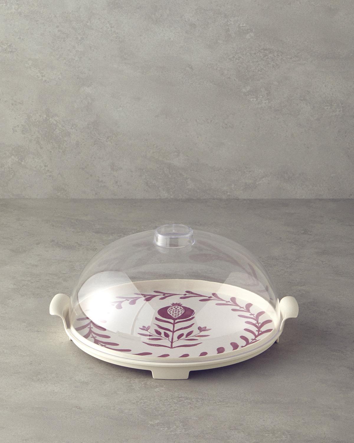 Melamine Cake Stand 30 cm Fuchsia
