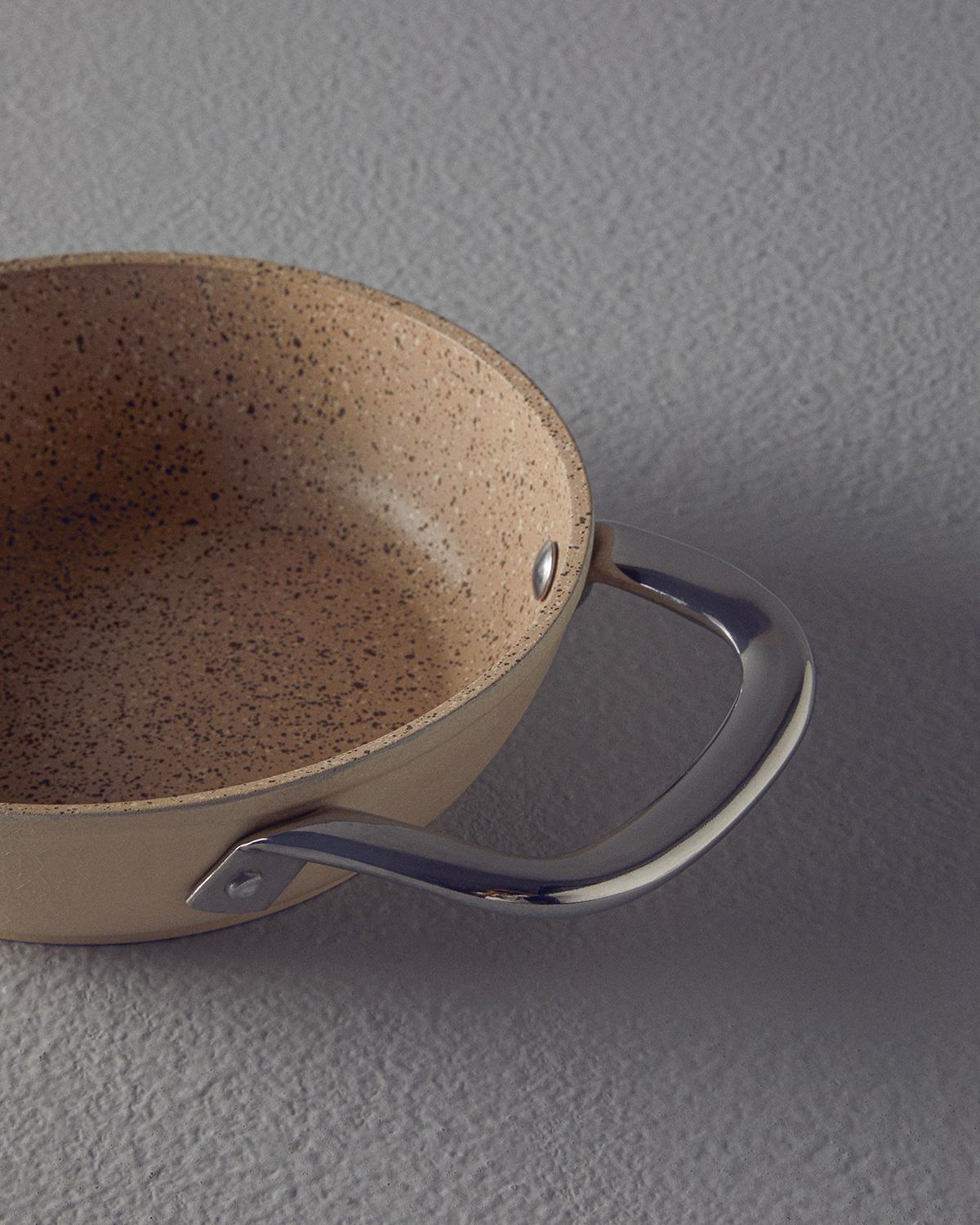 Charm Aluminum Shallow Frying Pan 18 cm Beige