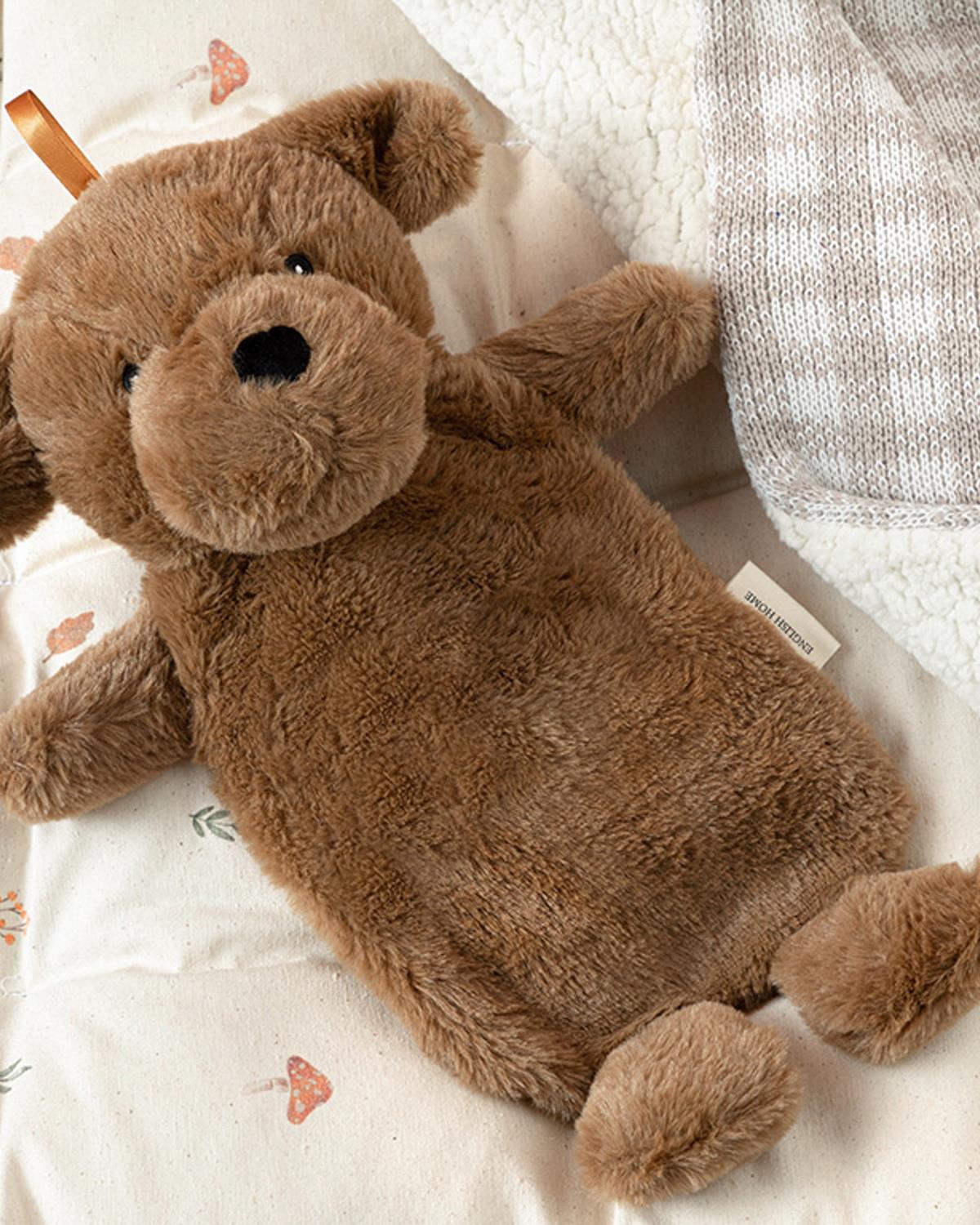 Cute Dogs Plush Kids Hot Water Bag 750 ml Brown.