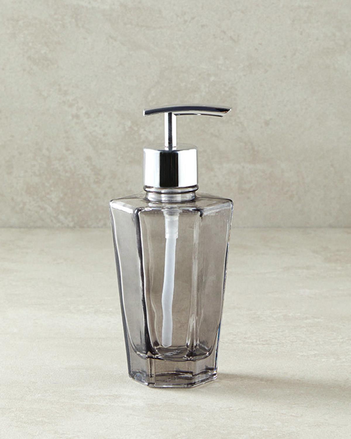 Diamond Glass Bathroom Soap Dispenser 9x9x16.5 cm Anthracite