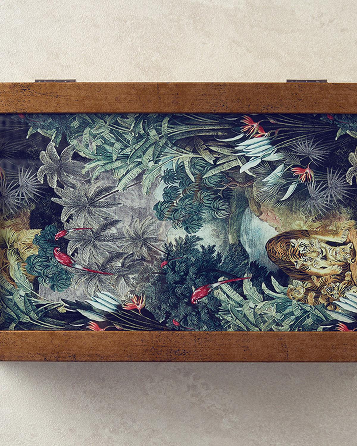 Exotic Forest Декоративна Кутия 26x16x7 см Златен