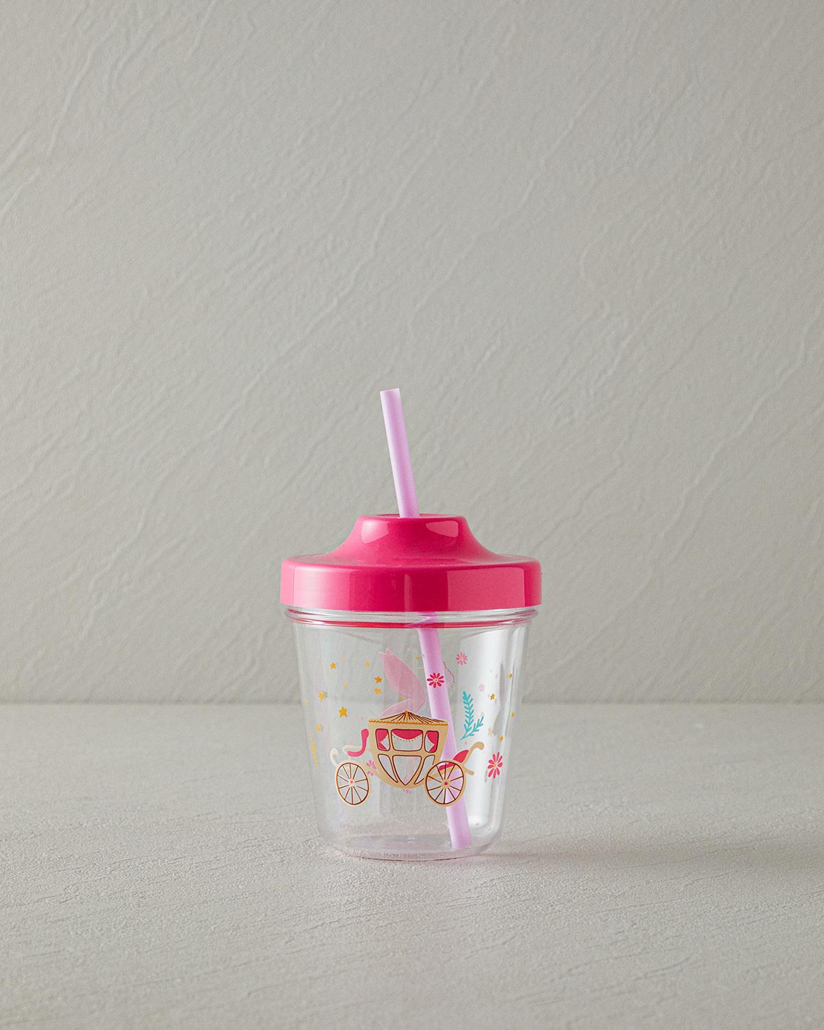 Fairy Tritan Kids Bottle With Straw 350 ml Pink