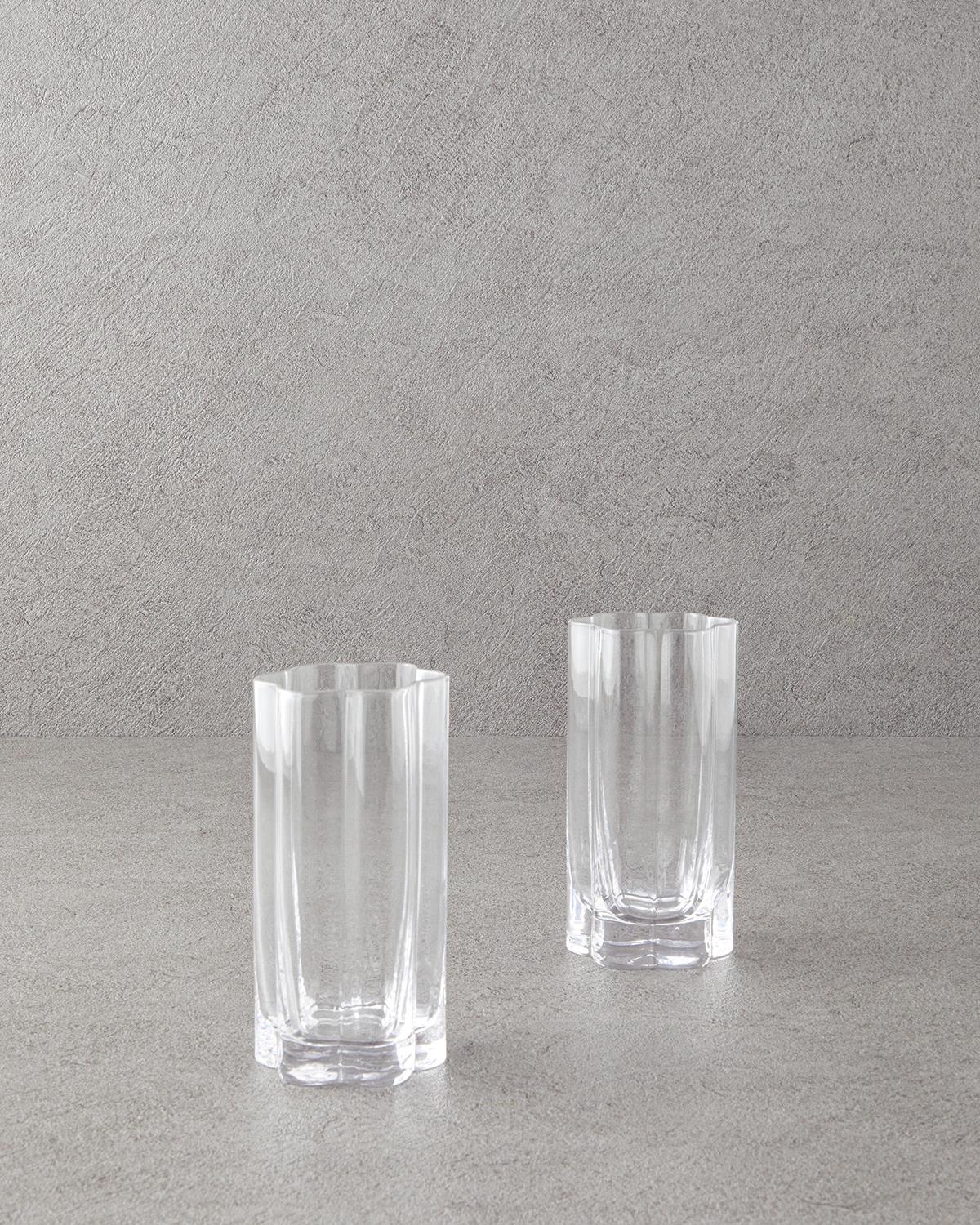 Glass 2 Set Juice Glass 430 ml Transparent