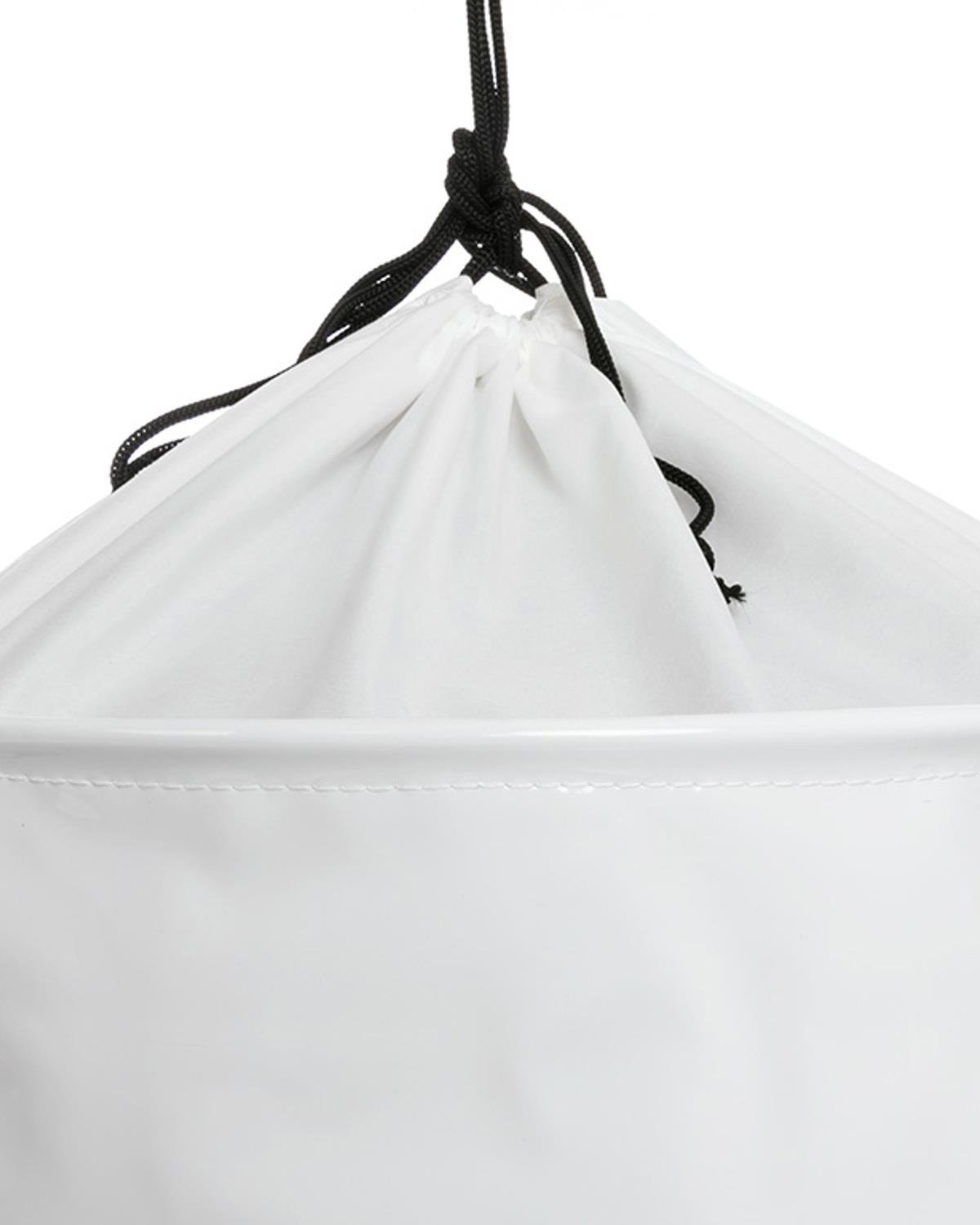 Glam PVC Drawstring Cord Lock Laundry Basket 40x45 cm White