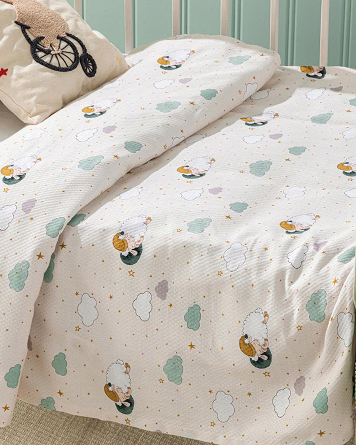 Kuzu Cotton Baby Summer Blanket 100x150 cm Beige