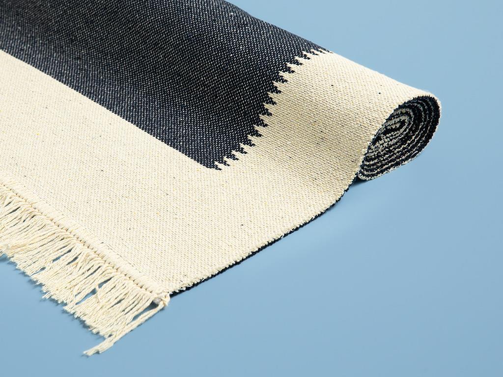 Lara Purl Weaved Rug 120x180 cm Navy Blue-Cream