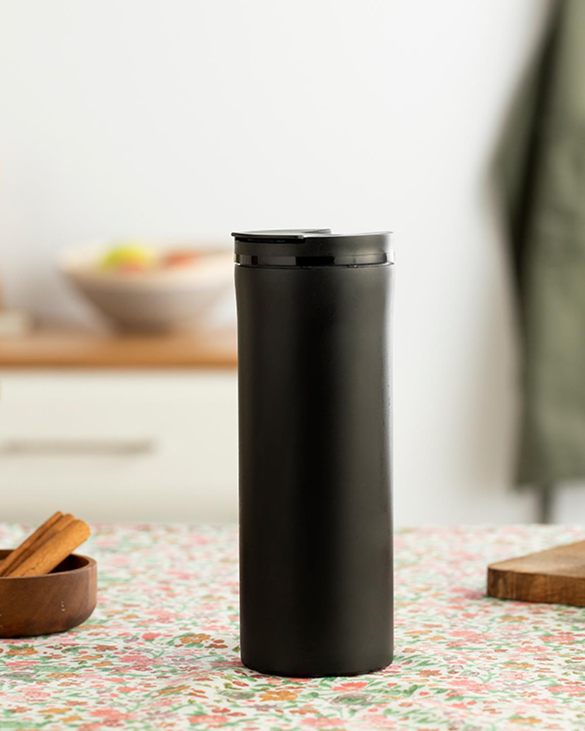 Leonor Stainless Steel Thermos 400 ml Black