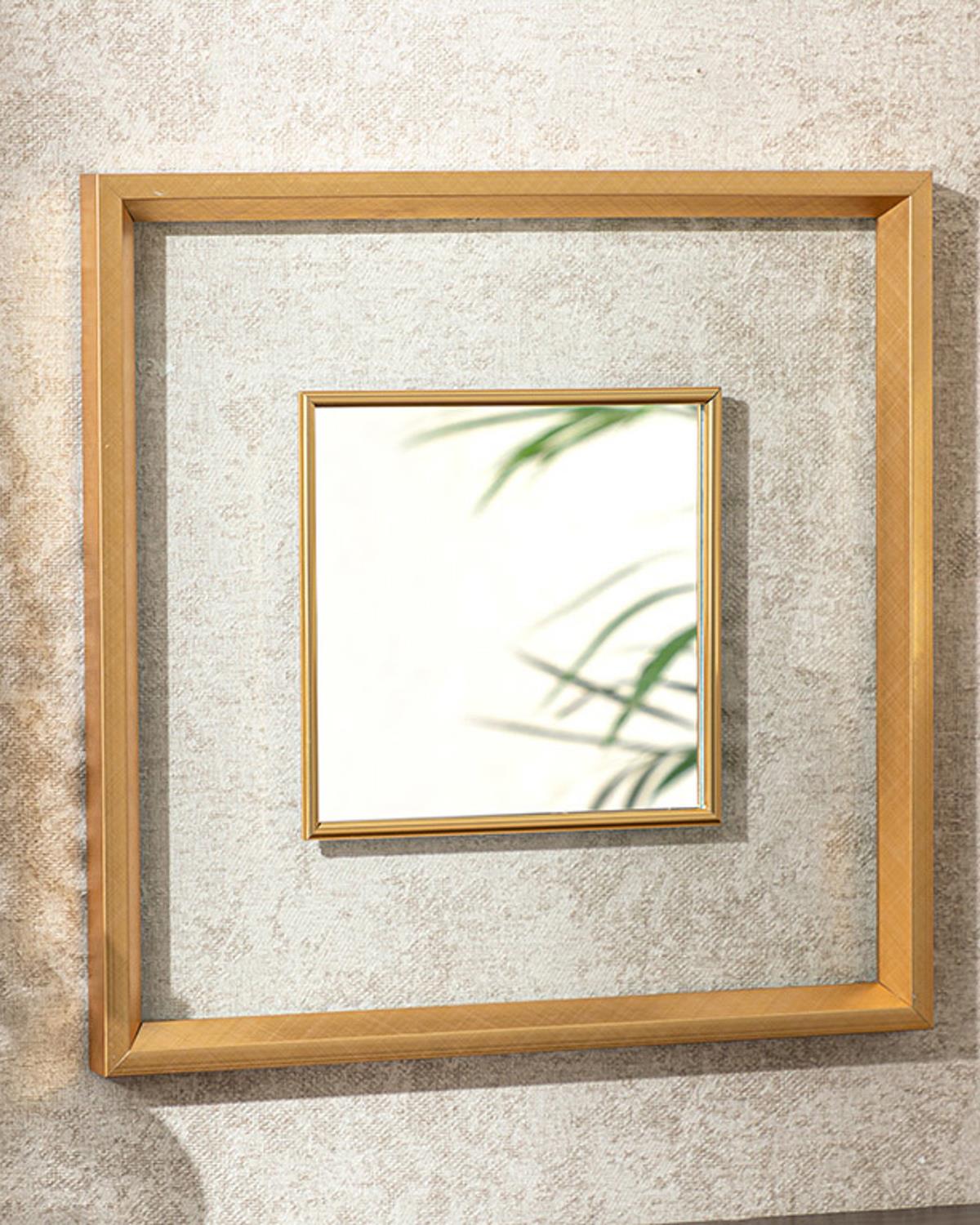 Luxury Огледало 40x40 см Златен