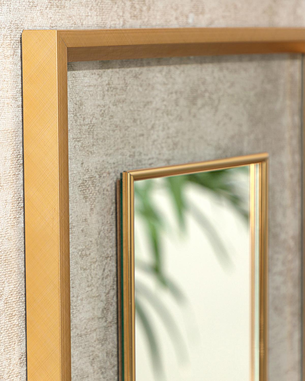 Luxury Огледало 40x40 см Златен