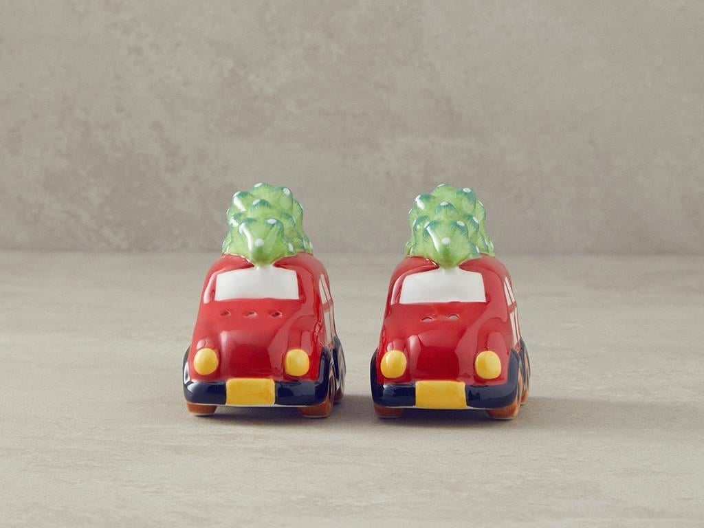 Mini Cars Солница И Пиперница 2 бр. Доломит 8 cm Червен
