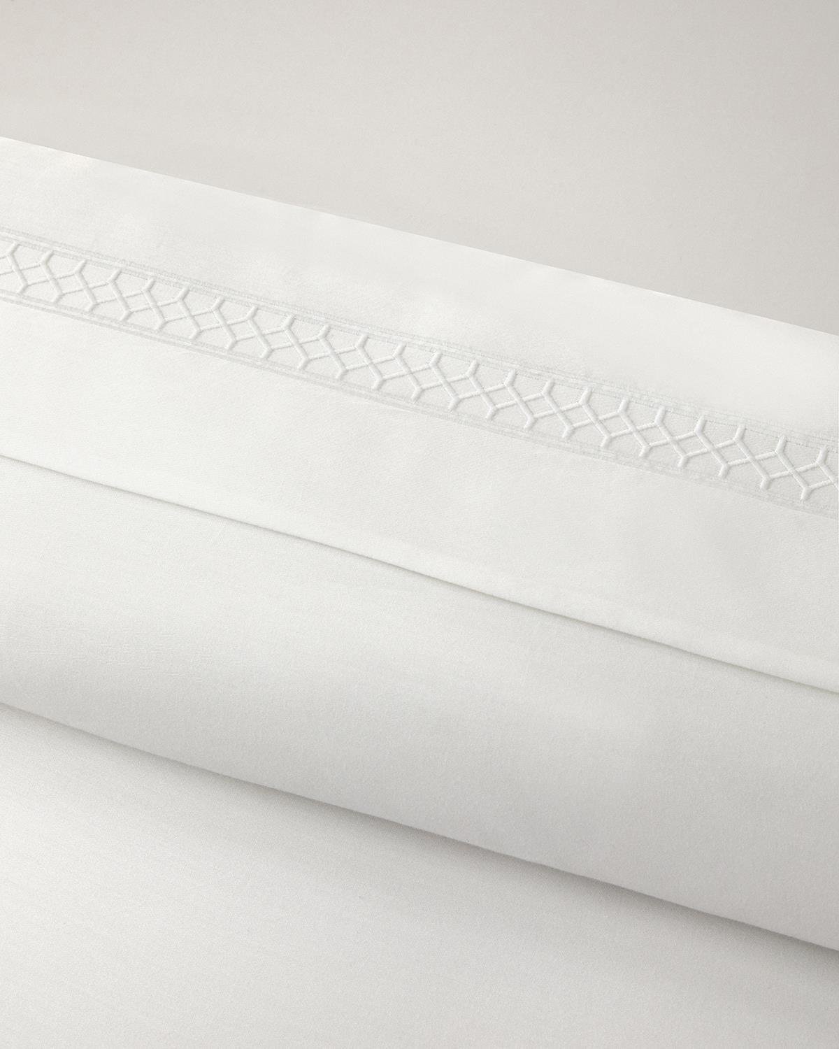 Modello Cotton Satin Duvet Cover Set 240x260 cm White