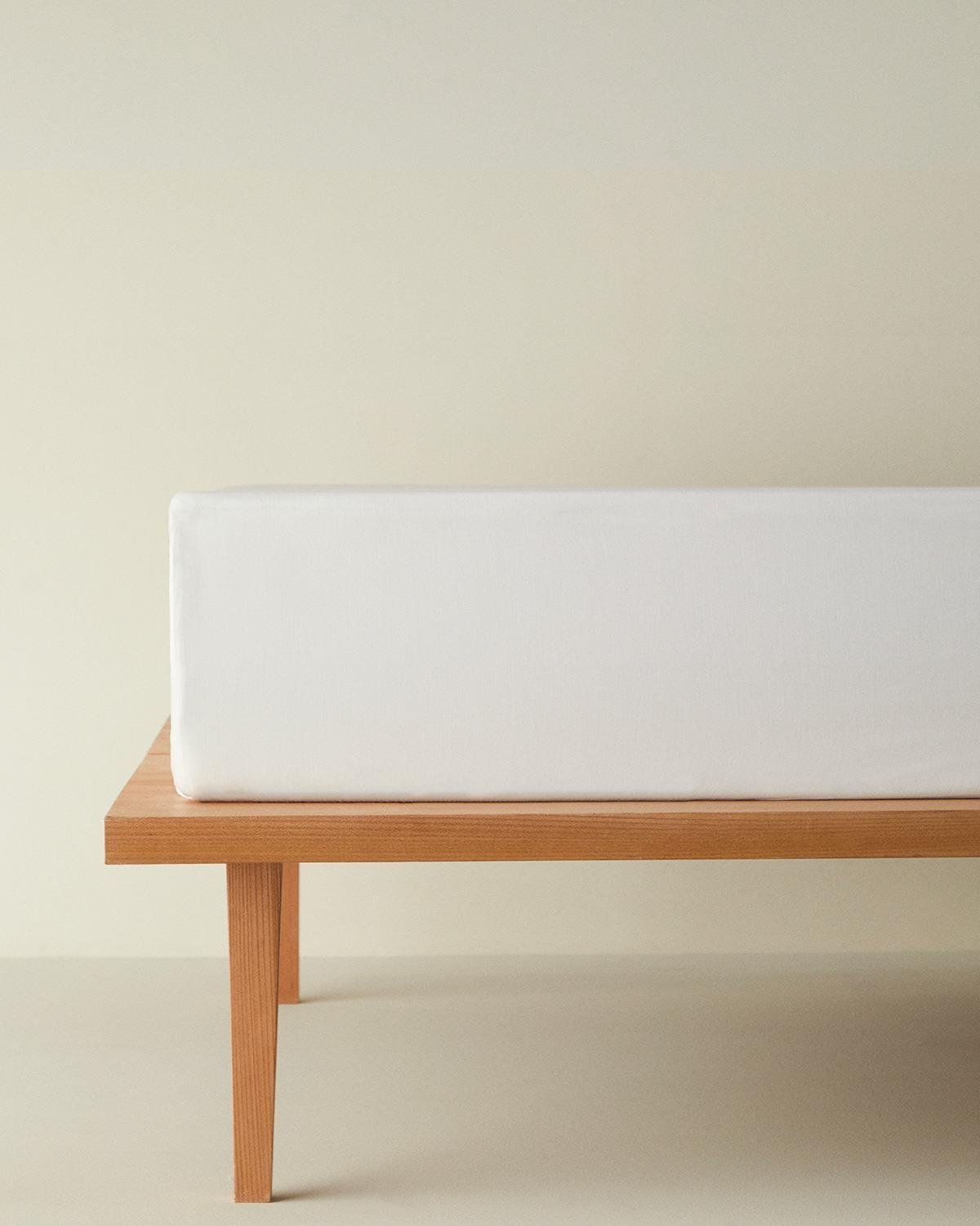 Novella Долен Чаршаф Единичен Premium Soft Cotton 160x240 см Бял