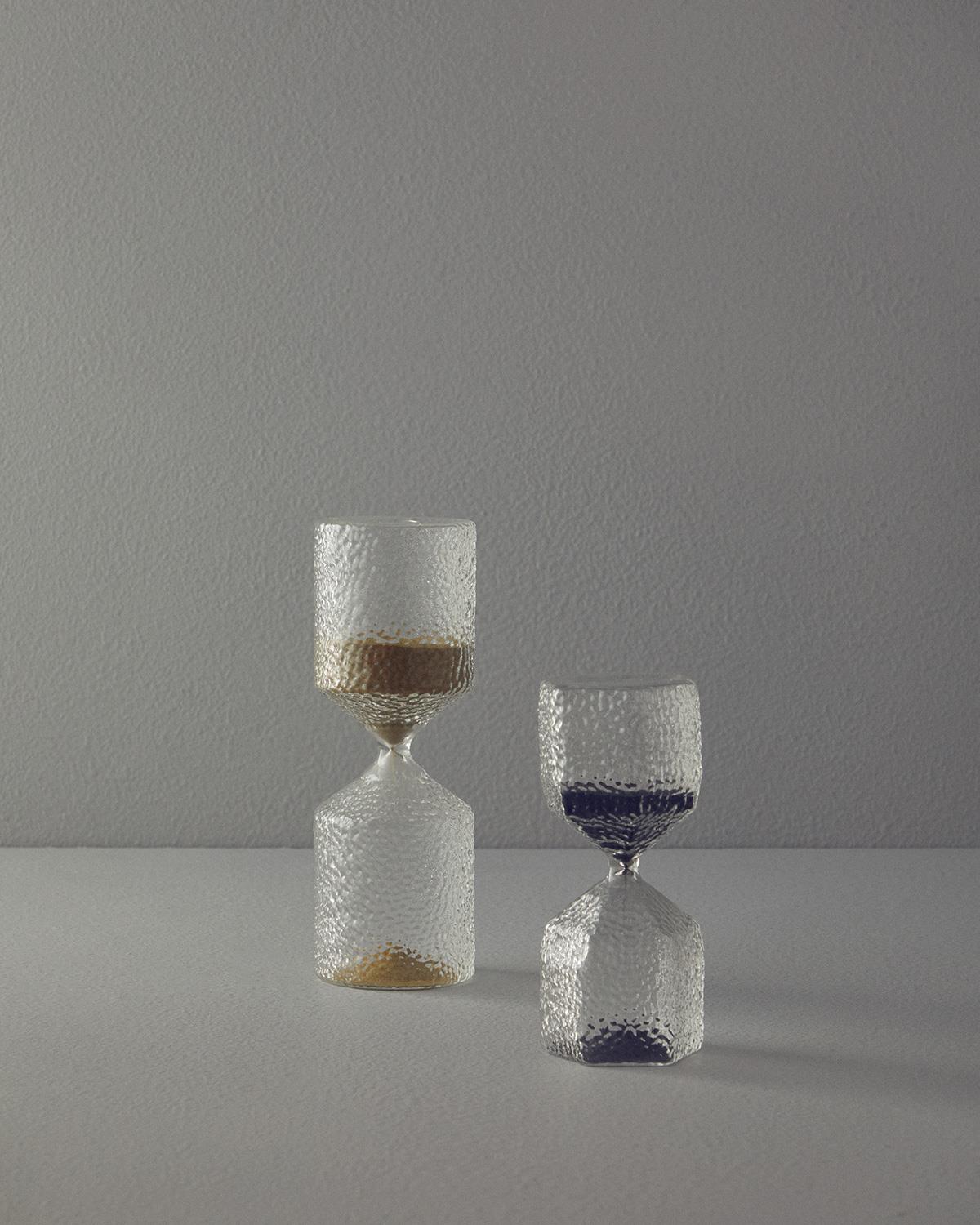 Pentagonal Glass 15 min Hourglass 6,5x6,5x15 cm Black