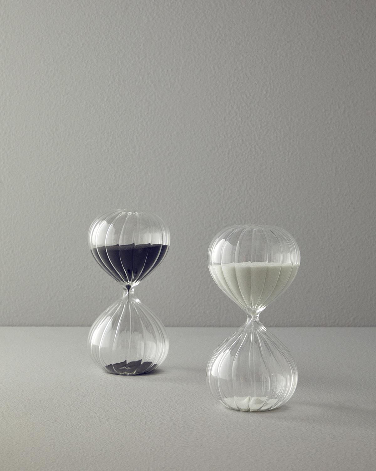 Pumpkin Glass 45 dk Hourglass 10x10x20 cm White