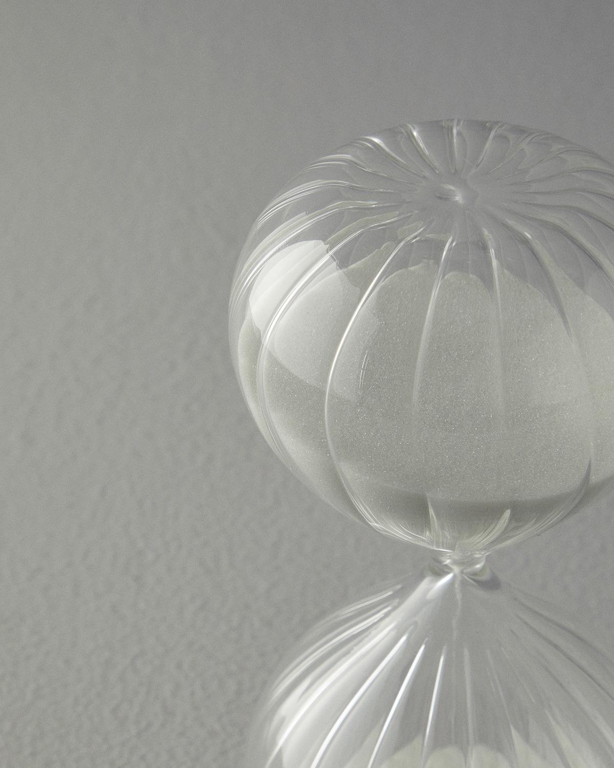 Pumpkin Glass 45 dk Hourglass 10x10x20 cm White