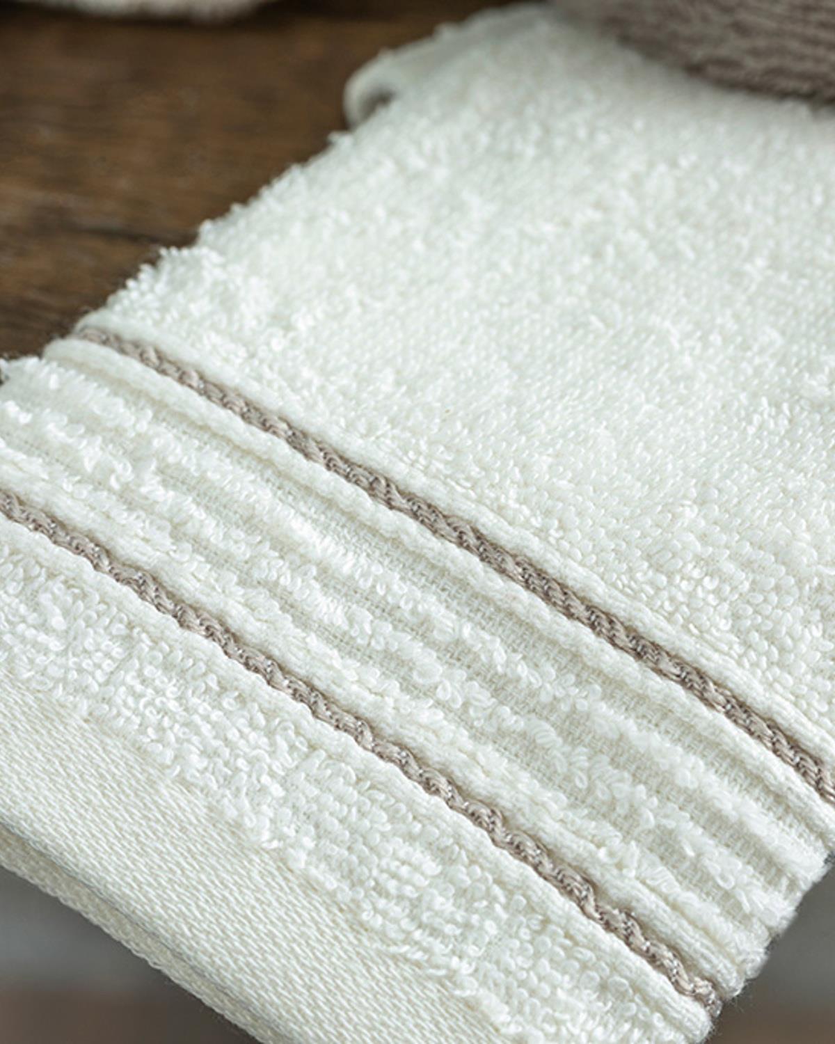 Quadro Cottony 4 pieces set Hand Towel Set 30x40 cm Beige - Ecru
