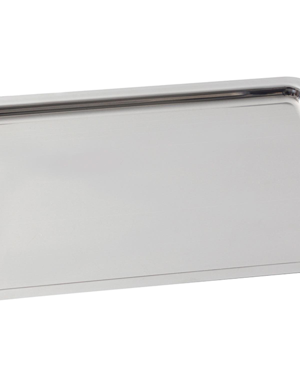 Shiny Metal Tray 32x22 cm Silver