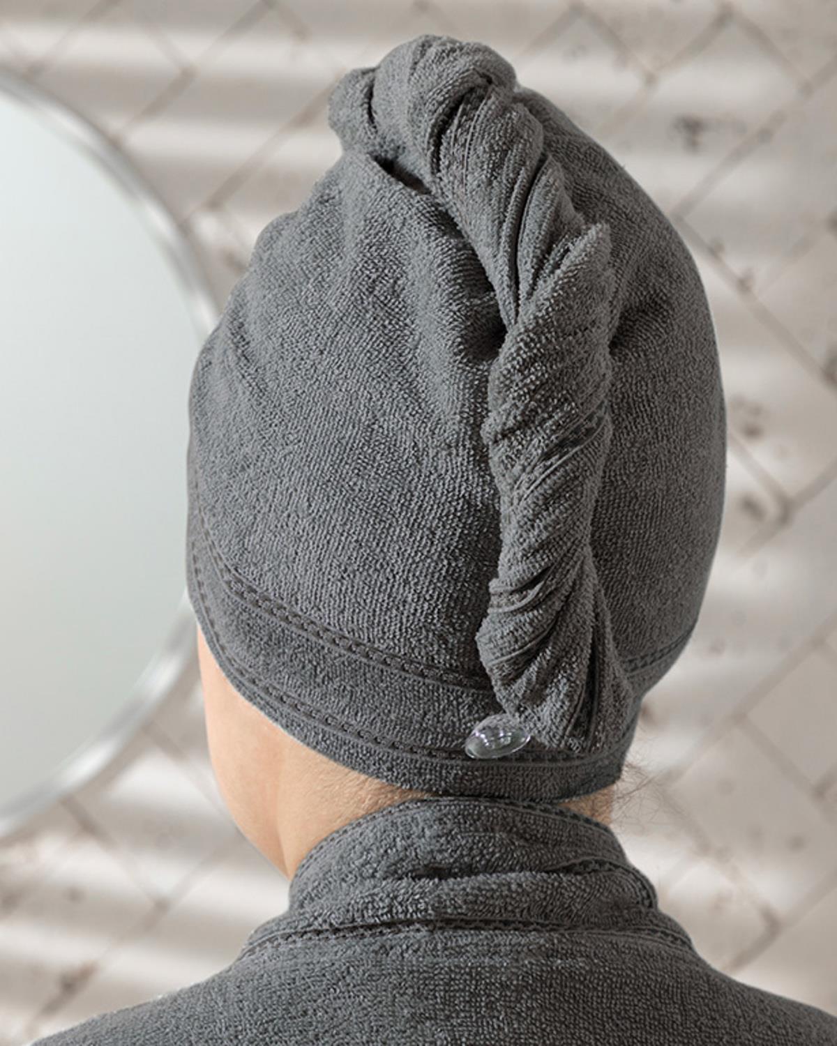 Soft Cottony Hair Cap Standart Anthracite